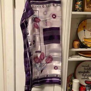 Purple Floral Home Accent Scarf new bought in Italy